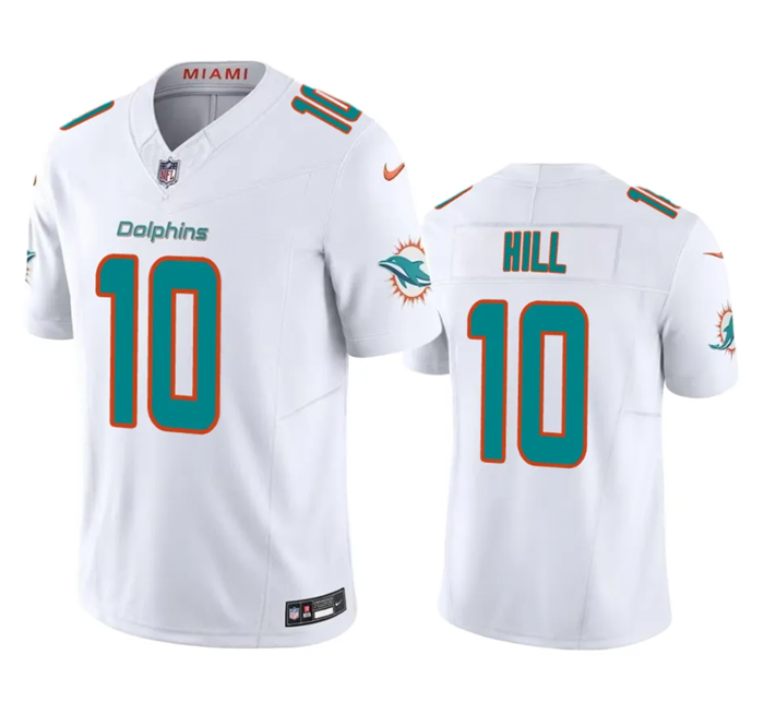 Men's Miami Dolphins #10 Tyreek Hill White 2023 F.U.S.E Vapor Limited Stitched Football Jersey